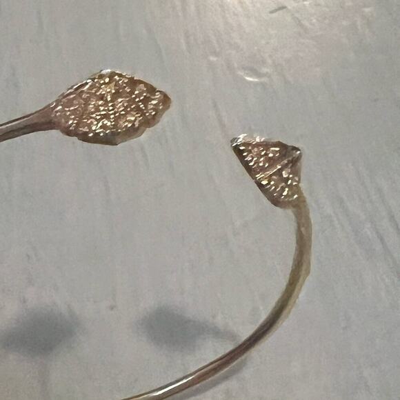 Stella & Dot Eden Cuff Gold Tone Rhinestone Open Bangle Bracelet - Picture 2 of 7